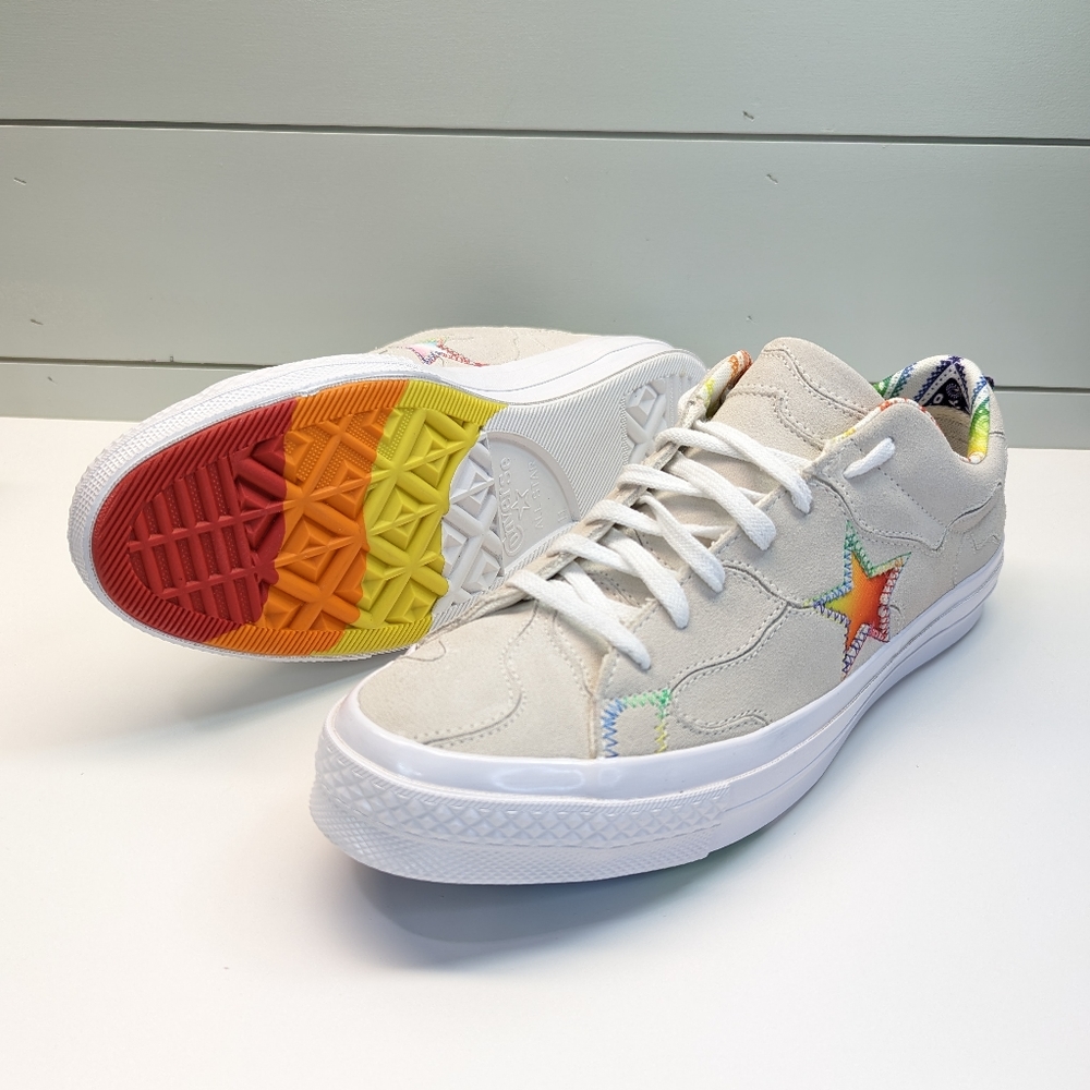 Converse One Star Low Pride Family Unity Leather Casual Sneakers Size Men's 11 - Picture 1 of 11